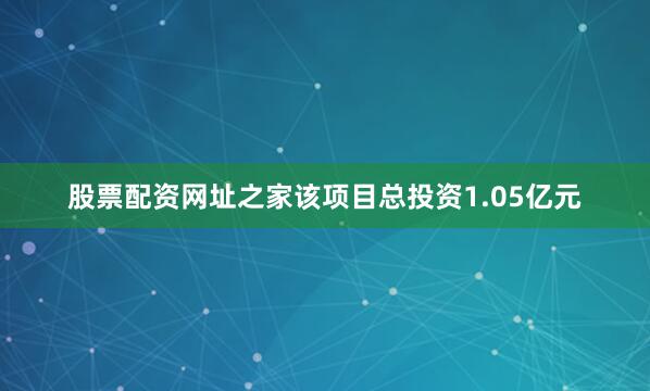 股票配资网址之家该项目总投资1.05亿元