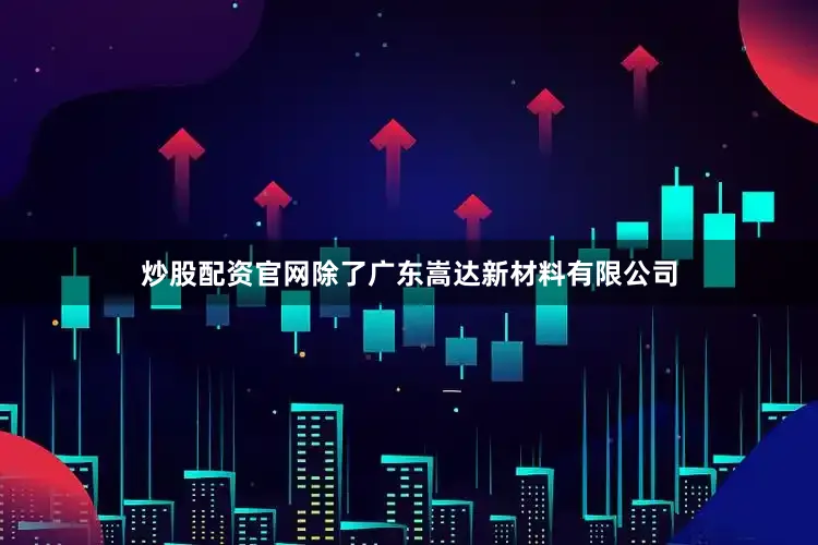 炒股配资官网除了广东嵩达新材料有限公司