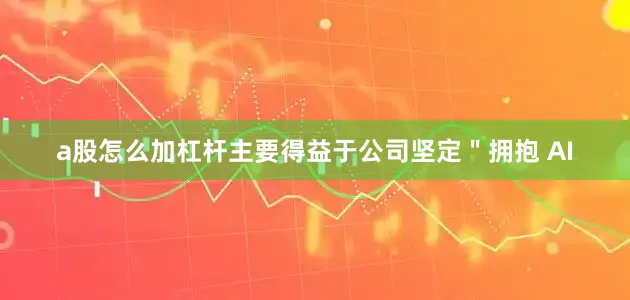 a股怎么加杠杆主要得益于公司坚定＂拥抱 AI